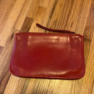 Vintage coach clutch - NYC - red and rare